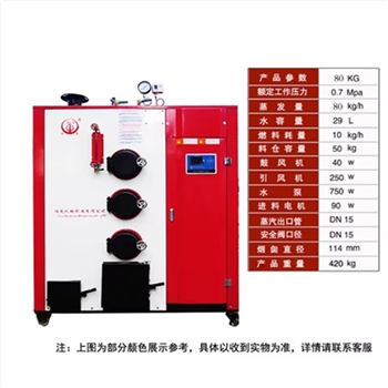 佳先80公斤新款蒸汽/15公斤耗燃料/时生物质颗粒燃料锅炉蒸汽发生器